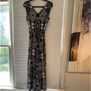 Worthington Brand Jumpsuit Size 16 New WithTags,Black & White,w/ Belt,Sleeveless